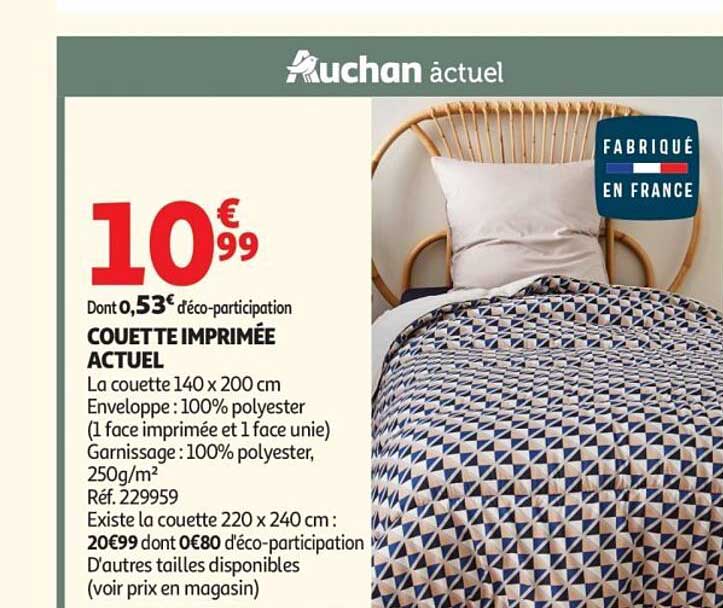 COUETTE IMPRIMÉE ACTUEL