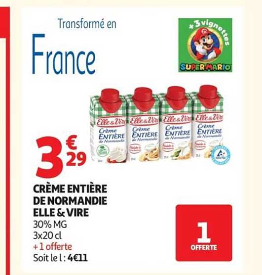 CRÈME ENTIÈRE DE NORMANDIE ELLE & VIRE