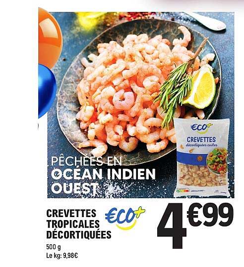 CREVETTES TROPICALES DÉCORTIQUÉES