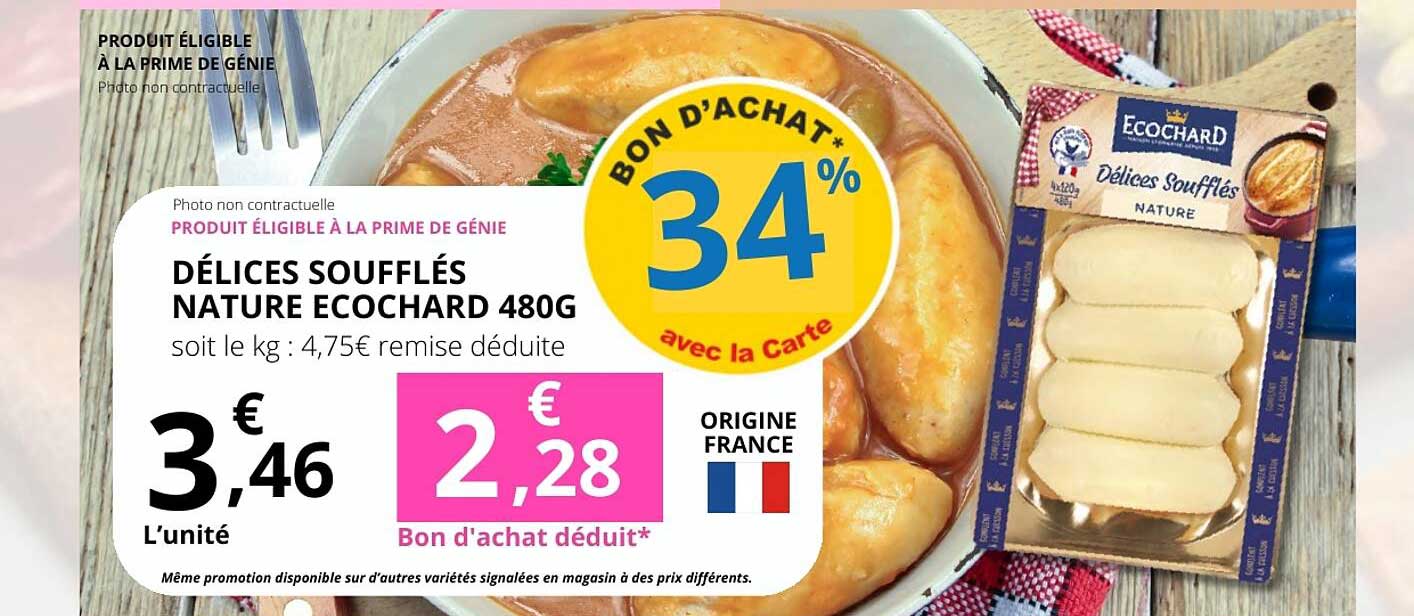 DÉLICES SOUFFLÉS NATURE ECOCHARD 480G