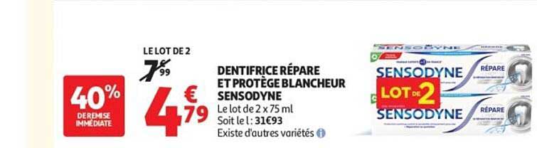 DENTIFRICE RÉPARE ET PROTÈGE BLANCHEUR SENSODYNE