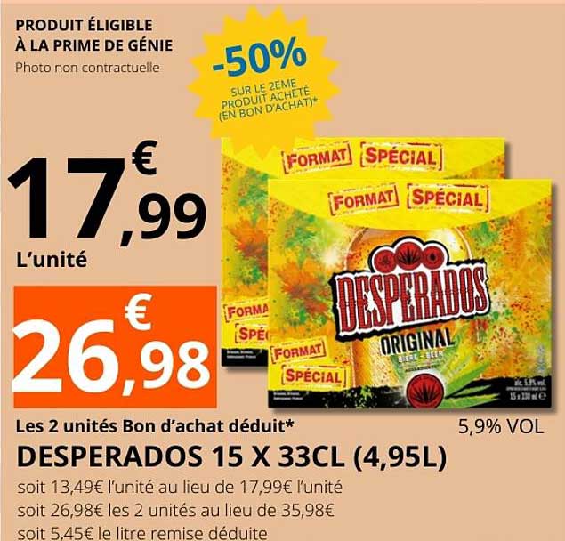 DESPERADOS 15 X 33CL (4,95L)