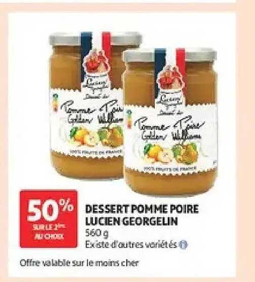 DESSERT POMME POIRE LUCIEN GEORGELIN 560 g