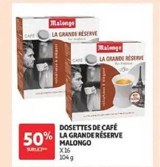 DOSETTES DE CAFÉ LA GRANDE RÉSERVE MALONGO X 16 104 g