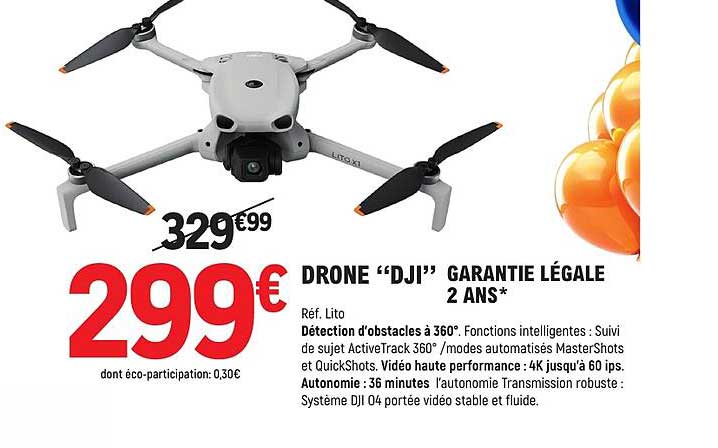 DRONE “DJI” GARANTIE LÉGALE 2 ANS*