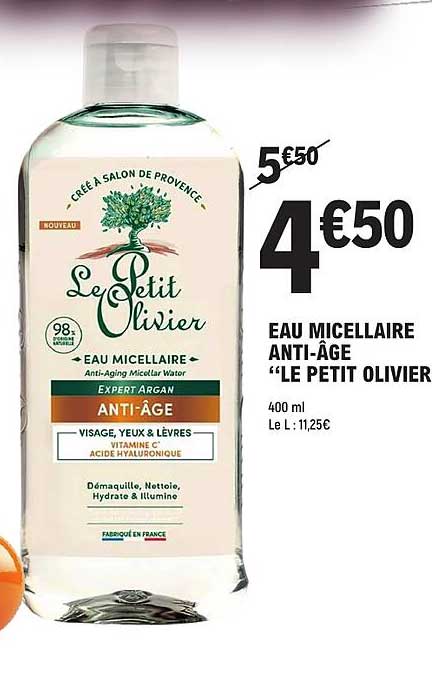 EAU MICELLAIRE ANTI-ÂGE “LE PETIT OLIVIER”