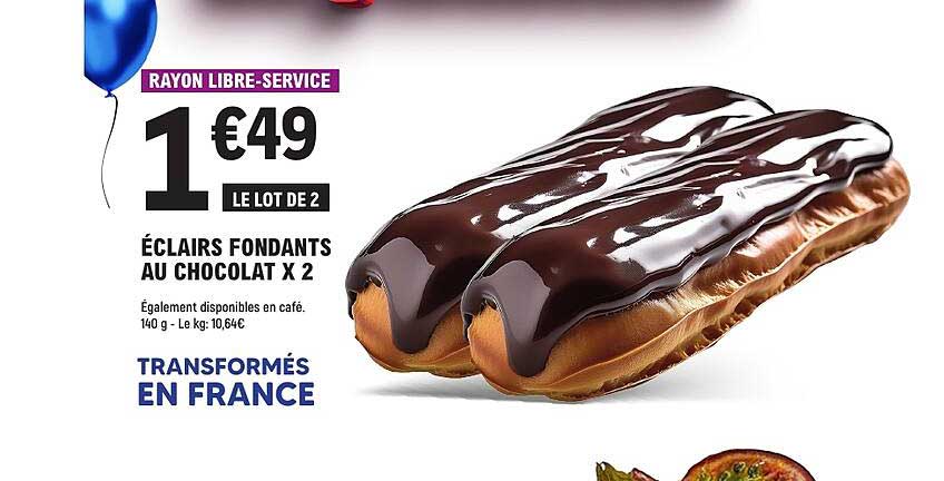 ÉCLAIRS FONDANTS AU CHOCOLAT x 2