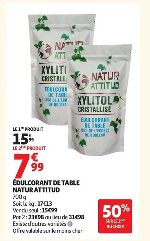 Édulcorant de table Natur Attitud