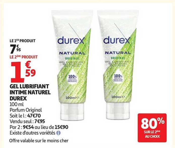 GEL LUBRIFIANT INTIME NATUREL DUREX