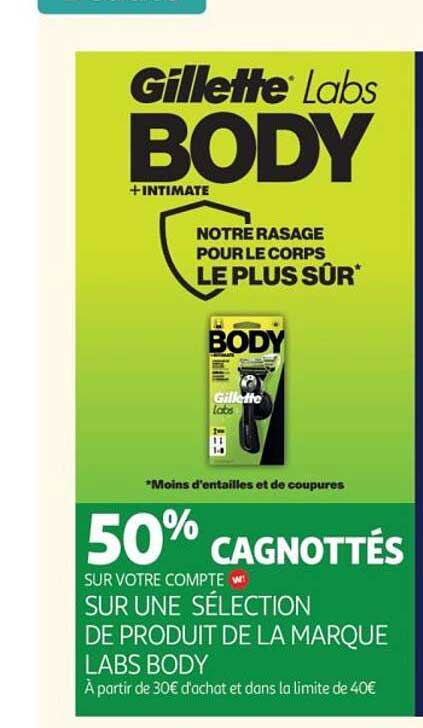 Gillette Labs BODY +INTIMATE Notre rasage pour le corps le plus sûr