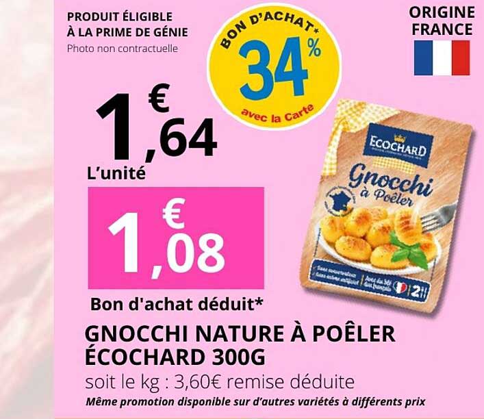 GNOCCHI NATURE À POÊLER ÉCOCHARD 300G