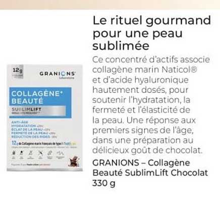 GRANIONS – Collagène Beauté SublimLift Chocolat 330 g