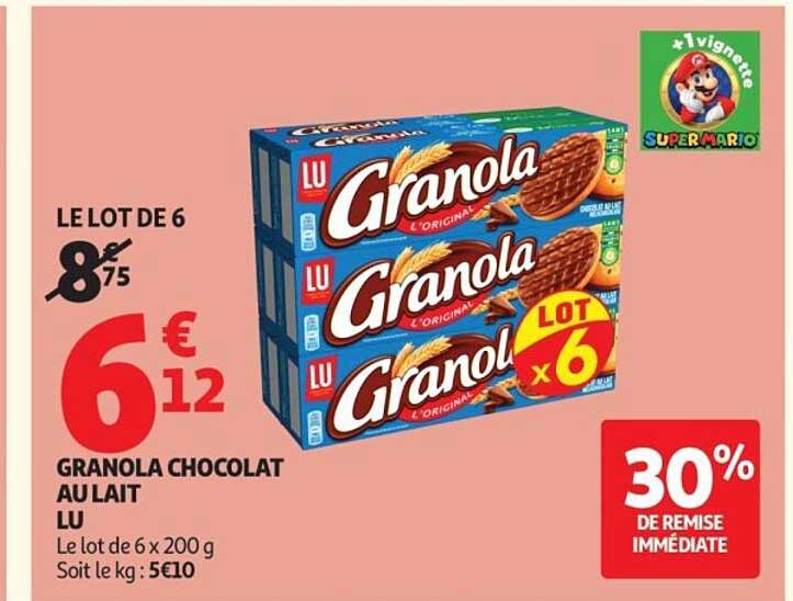 GRANOLA CHOCOLAT AU LAIT LU