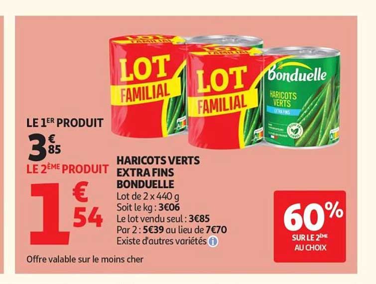 HARICOTS VERTS EXTRA FINS BONDUELLE
