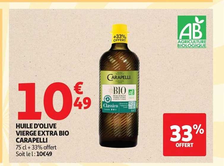 HUILE D'OLIVE VIERGE EXTRA BIO CARAPELLI