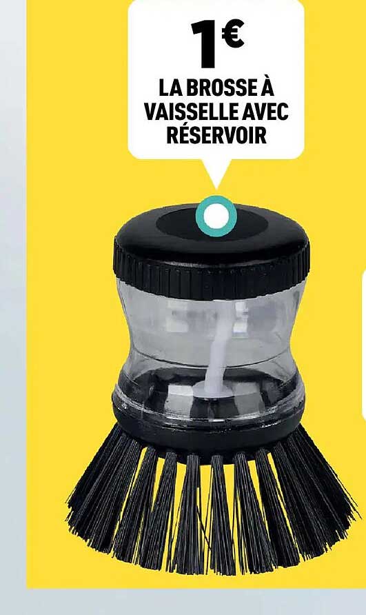 LA BROSSE À VAISSELLE AVEC RÉSERVOIR