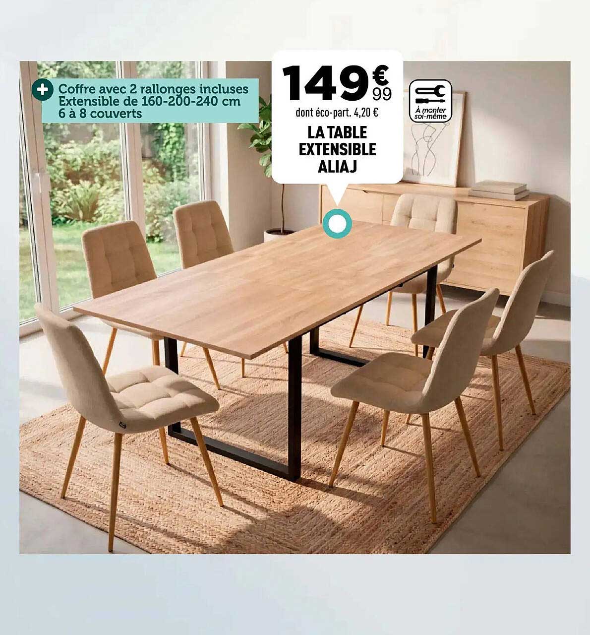 LA TABLE EXTENSIBLE ALIAJ
