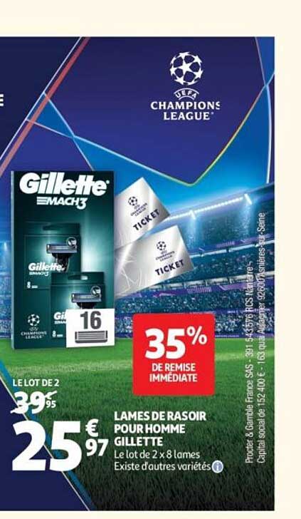 LAMES DE RASOIR POUR HOMME GILLETTE