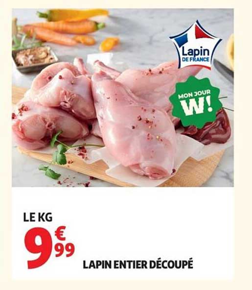 LAPIN ENTIER DÉCOUPÉ