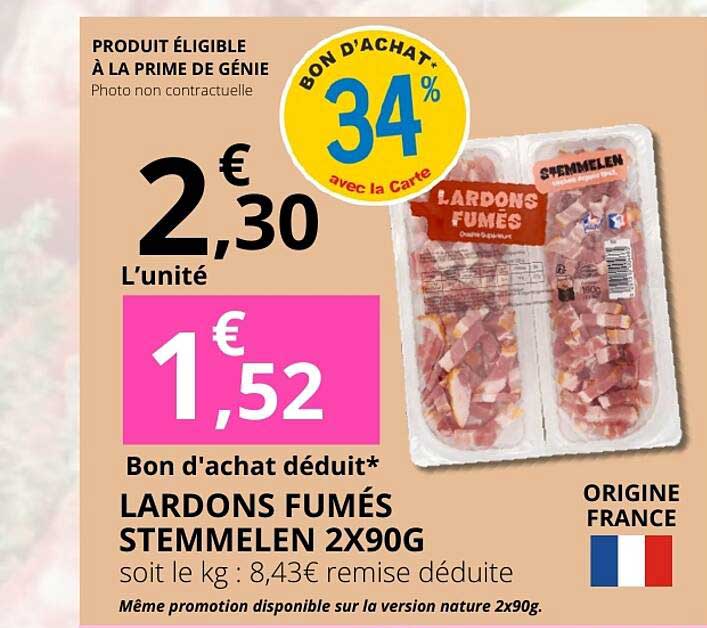 LARDONS FUMÉS STEMMELEN 2X90G