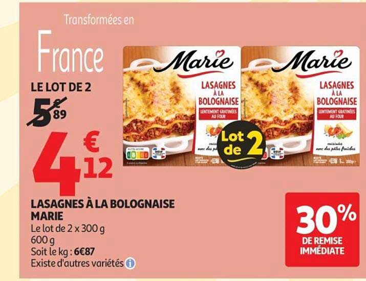 LASAGNES À LA BOLOGNAISE MARIE
