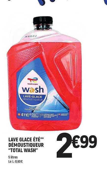 LAVE GLACE ÉTÉ** DÉMOUSTIQUEUR "TOTAL WASH"