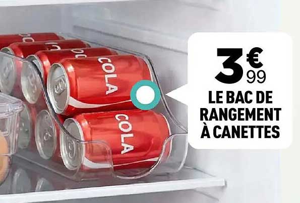 LE BAC DE RANGEMENT À CANETTES