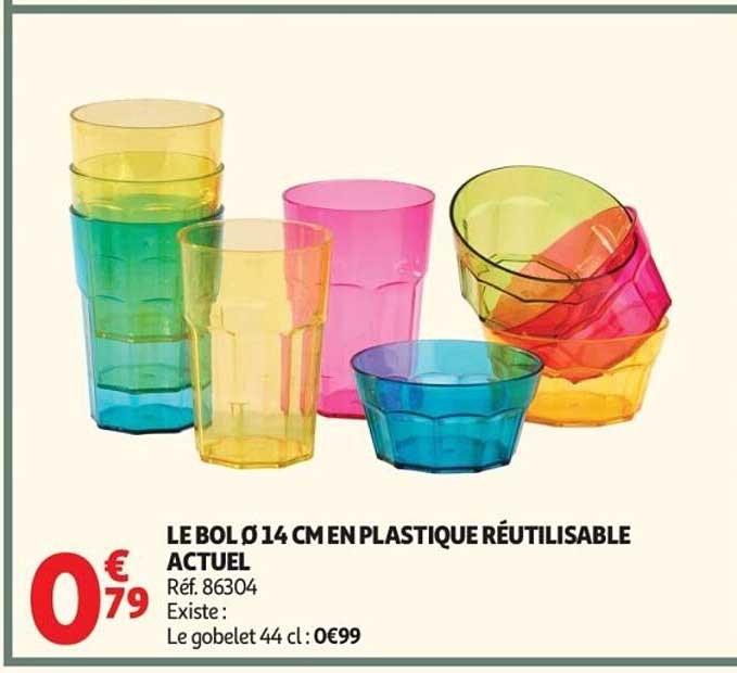 LE BOL Ø14 CM EN PLASTIQUE RÉUTILISABLE