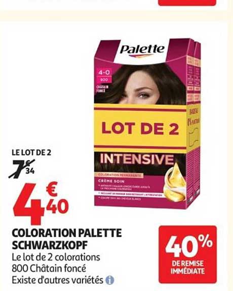 LE LOT DE 2 COLORATION PALETTE SCHWARZKOPF