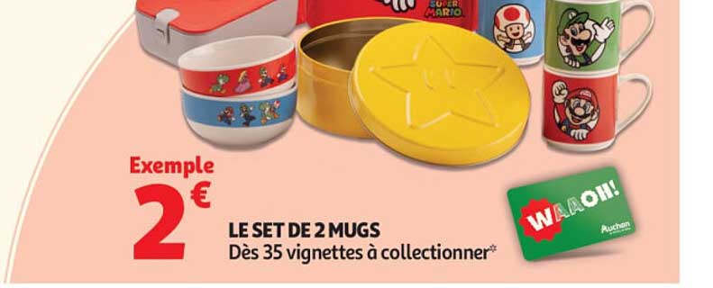 LE SET DE 2 MUGS Dès 35 vignettes à collectionner*