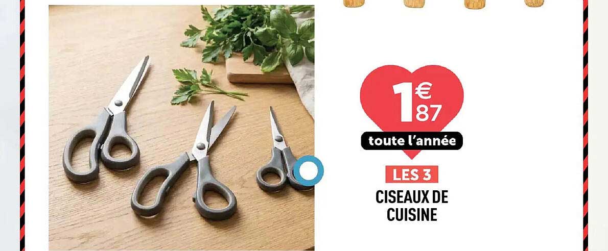 LES 3 CISEAUX DE CUISINE