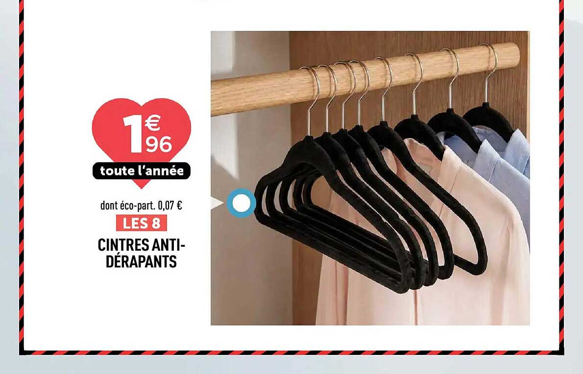 LES 8 CINTRES ANTI-DÉRAPANTS