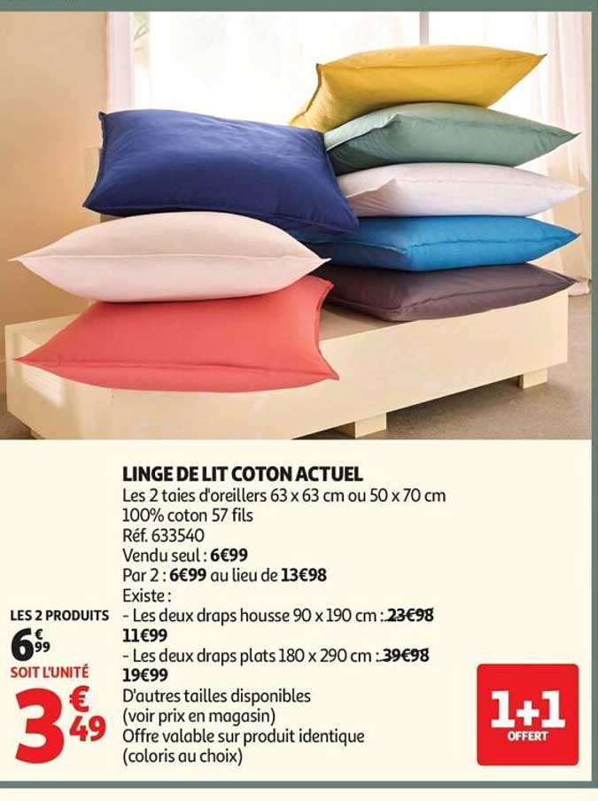 LINGE DE LIT COTON ACTUEL