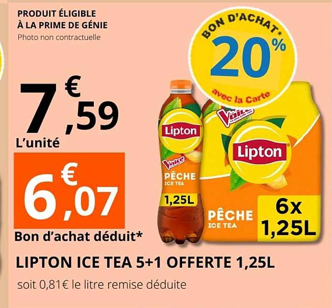LIPTON ICE TEA 5+1 OFFERTE 1,25L