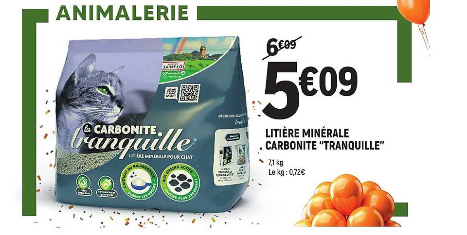 LITIÈRE MINÉRALE CARBONITE "TRANQUILLE"