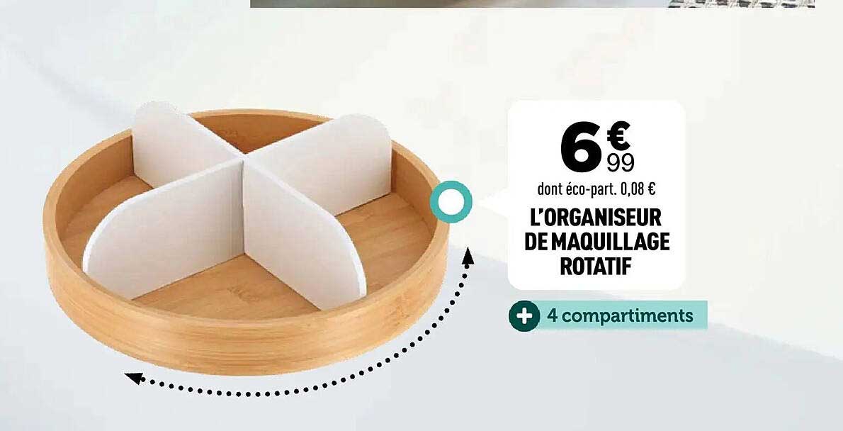 L'ORGANISEUR DE MAQUILLAGE ROTATIF