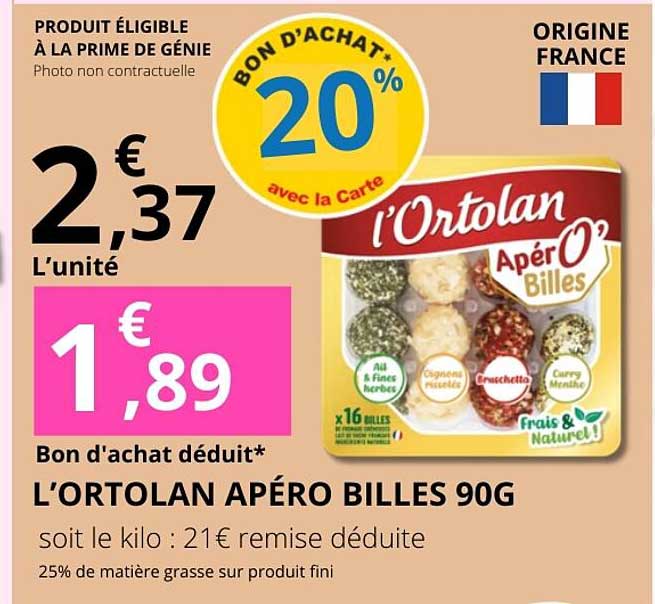 L'ORTOLAN APÉRO BILLES 90G