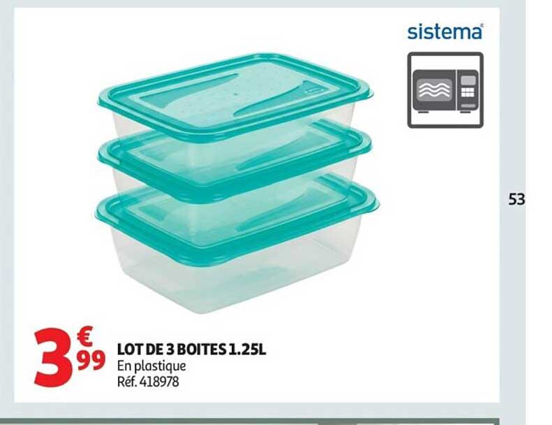 LOT DE 3 BOITES 1.25L