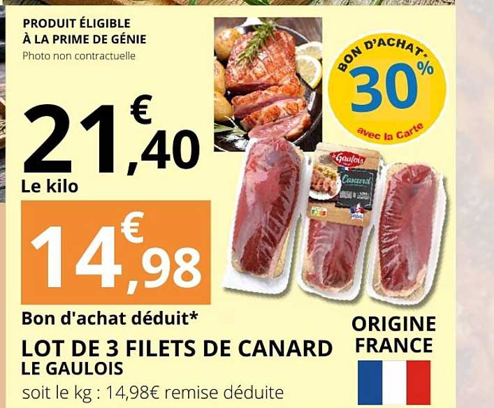 LOT DE 3 FILETS DE CANARD LE GAULOIS