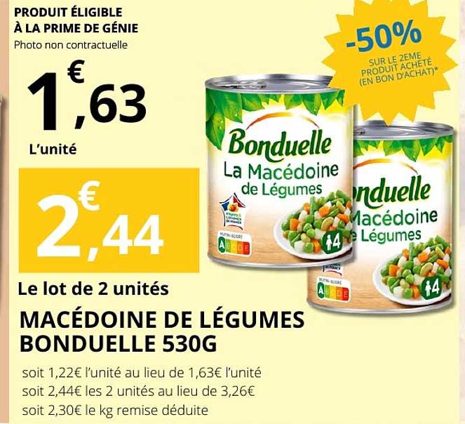 MACÉDOINE DE LÉGUMES BONDUELLE 530G