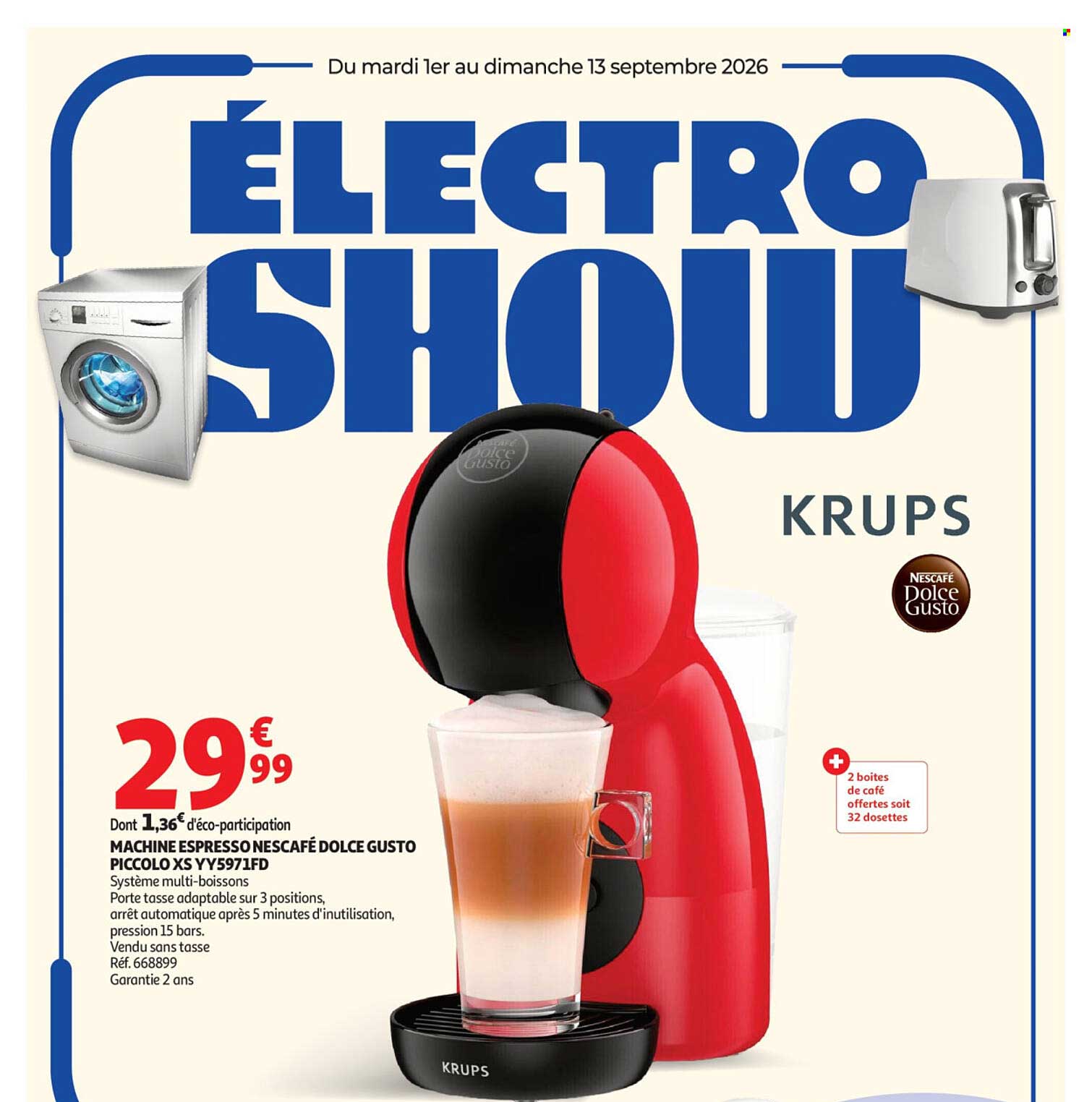 MACHINE ESPRESSO NESCAFÉ DOLCE GUSTO PICCOLO XS YY5971FD