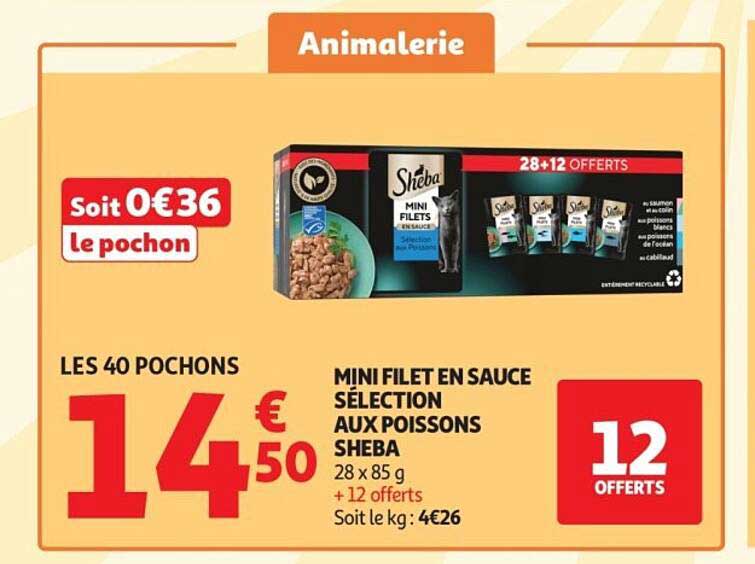 Mini filet en sauce sélection aux poissons Sheba