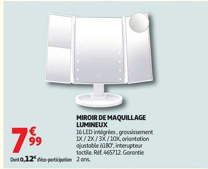 MIROIR DE MAQUILLAGE LUMINEUX