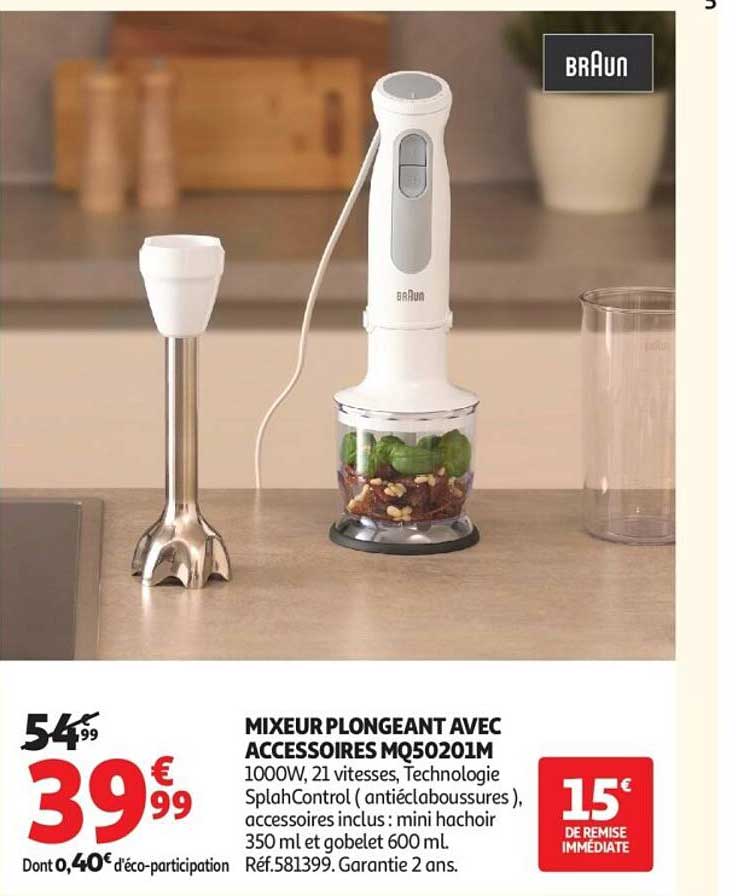 MIXEUR PLONGEANT AVEC ACCESSOIRES MQ50201M