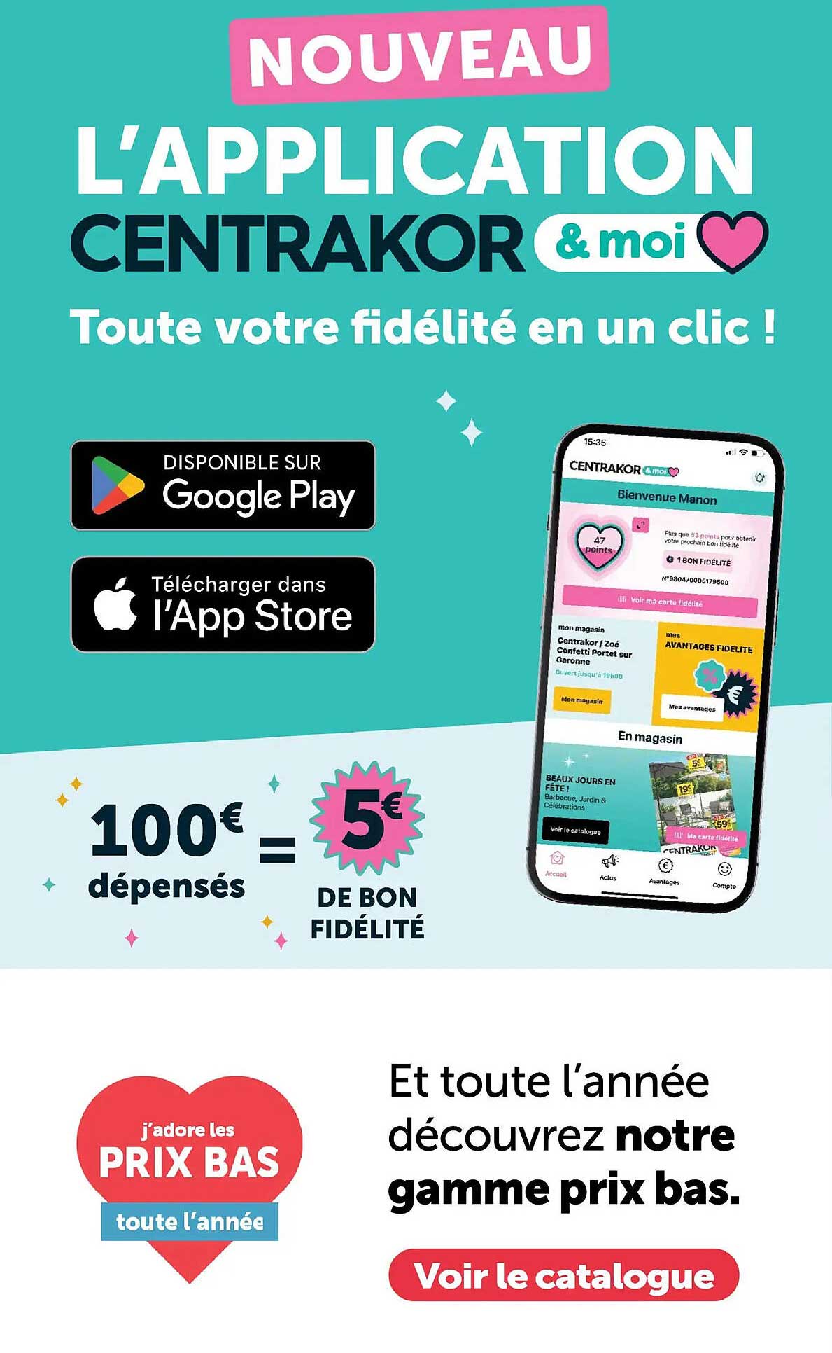 NOUVEAU L’APPLICATION CENTRAKOR & moi