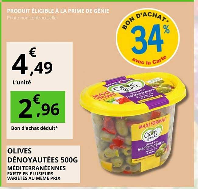 OLIVES DÉNOYAUTÉES 500G MÉDITERRANÉENNES EXISTE EN PLUSIEURS VARIÉTÉS AU MÊME PRIX