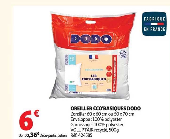 OREILLER ECO'BASIQUES DODO