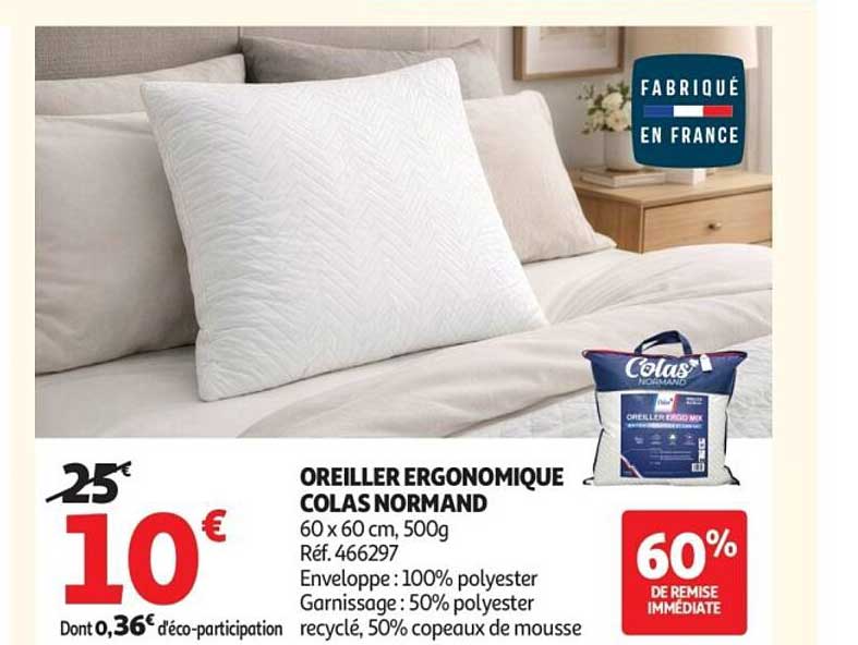 OREILLER ERGONOMIQUE COLAS NORMAND