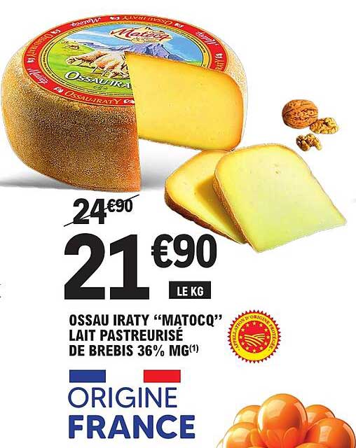 OSSAU IRATY “MATOQ” LAIT PASTEURISÉ DE BREBIS 36% MG(1)