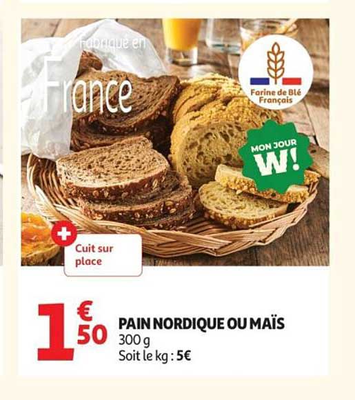 PAIN NORDIQUE OU MAÏS 300 g